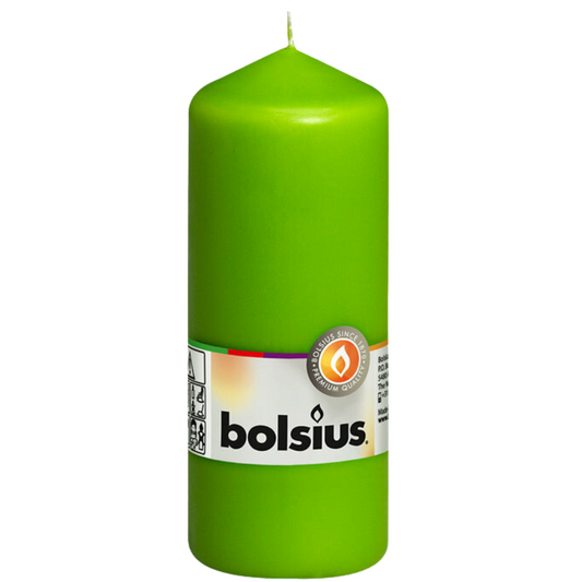 Green Pillar Candle - 2.25 x 6 inches, 42 hour burn time