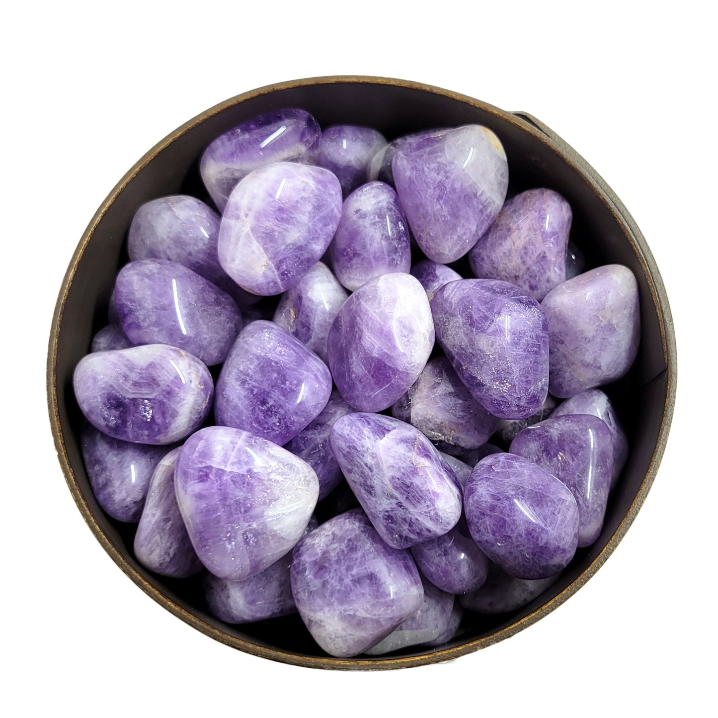 Chevron Amethyst Tumbled Stone - 20-25mm