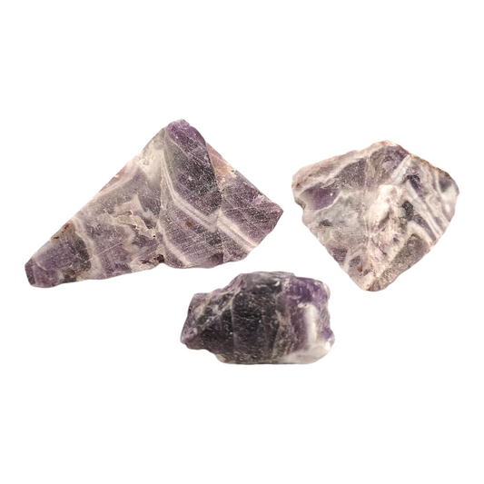 Raw Chevron Amethyst Hunk