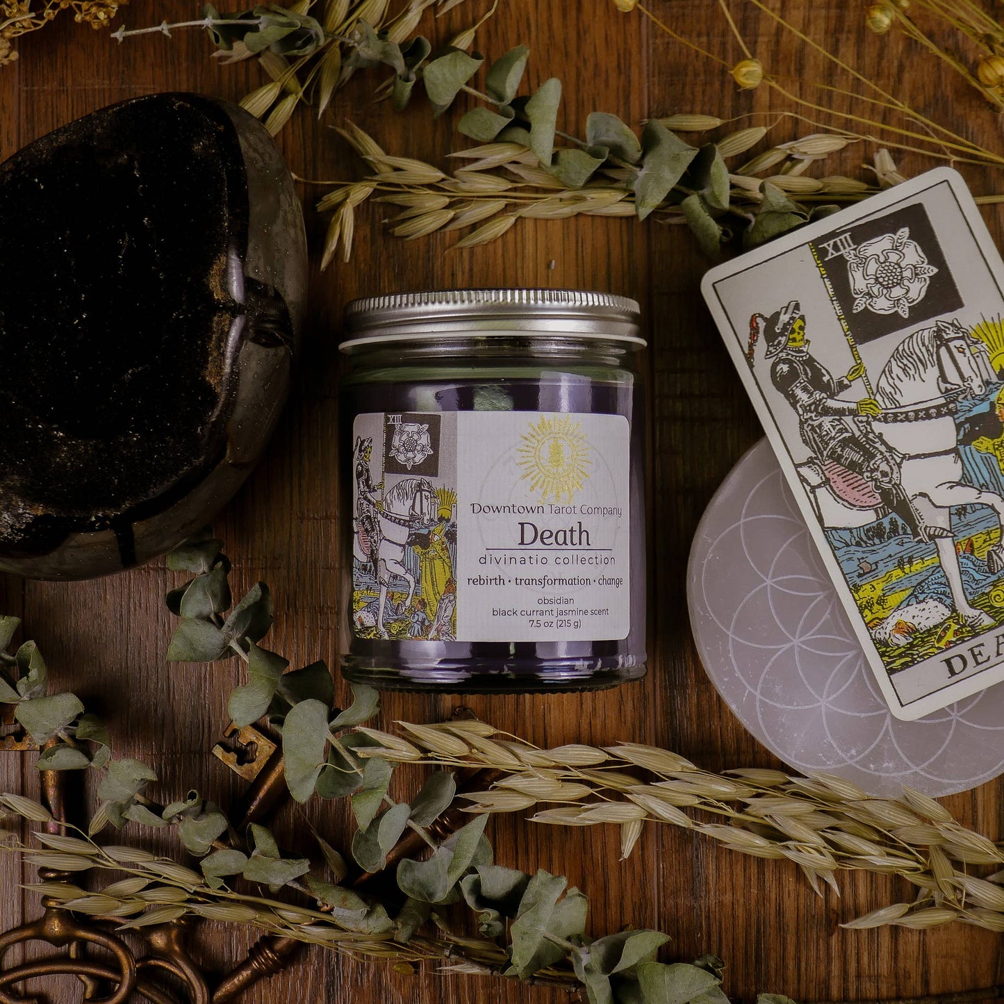 Death Major Arcana Tarot Candle - 9oz / 35 Hour Burn Time