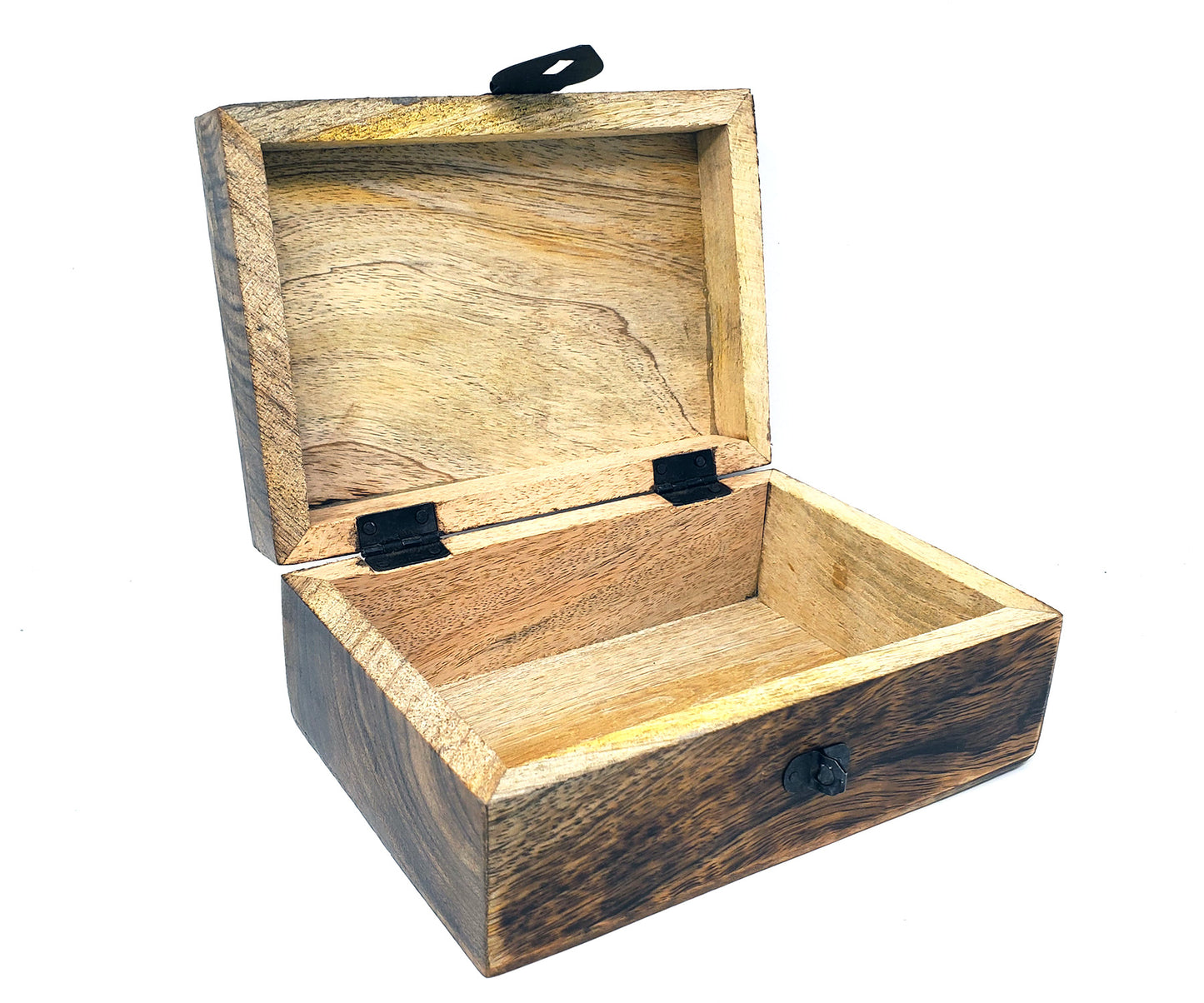 Moon Phase Carved Wood Box - 5x7 Inches