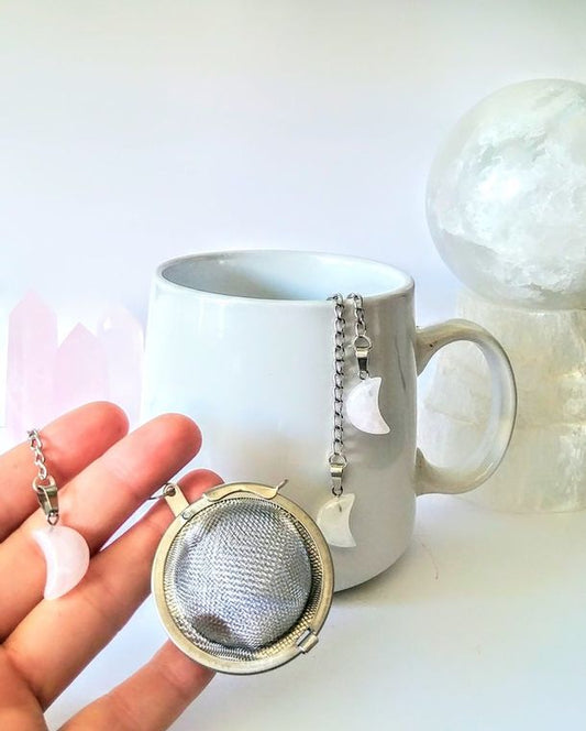 Rose Quartz Moon Tea Infuser