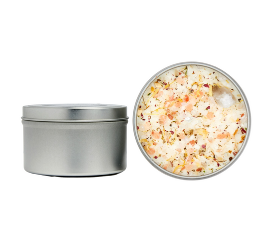 Good Vibes Only 8z Candle Tin - Soy Candles - Herb, Flower, & Crystal Candles