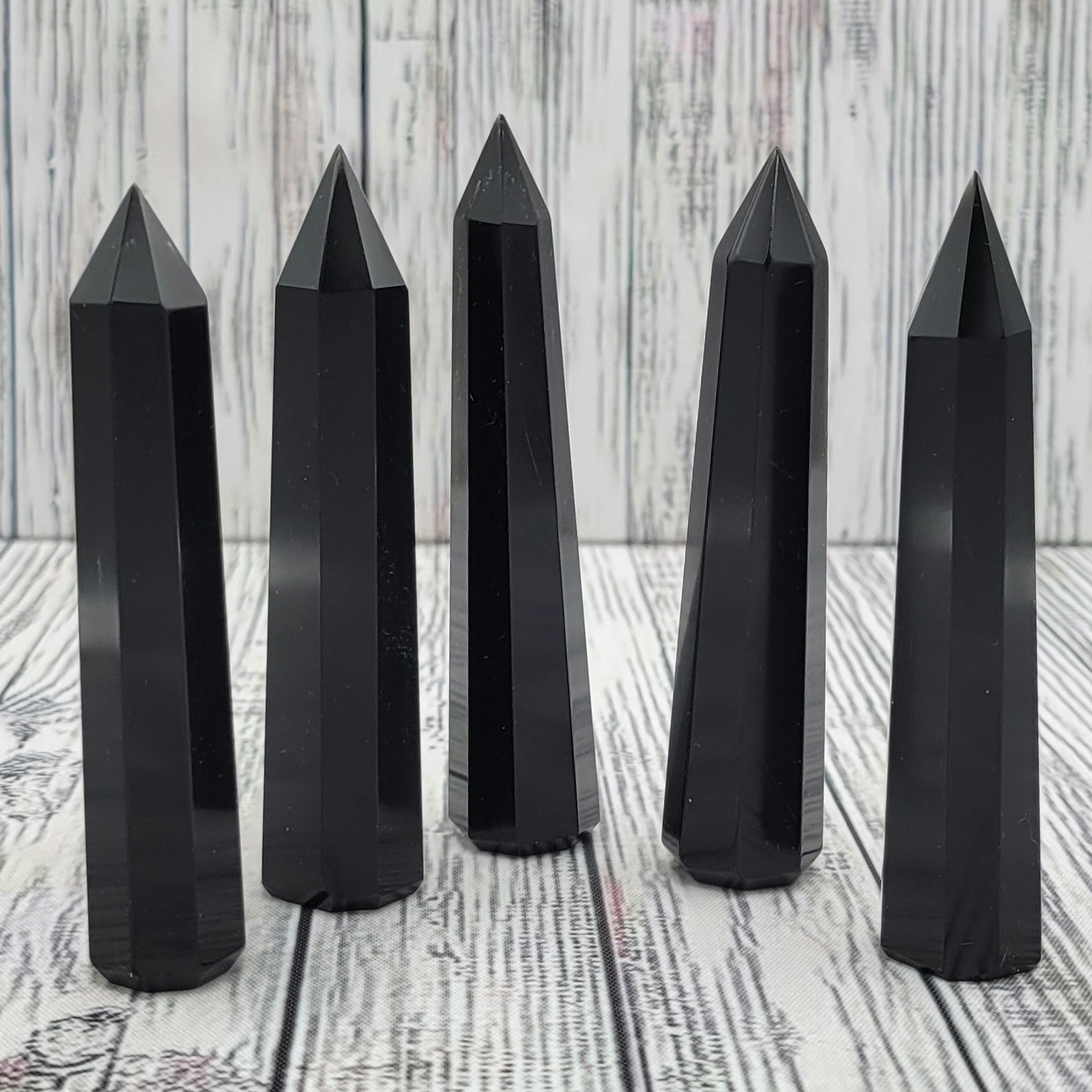 Black Obsidian Pencil Point Tower – Thread & Stone Witchery