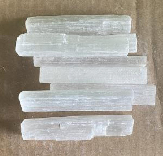 Satin Spar Selenite 3.5 Inch Unpolished Stick
