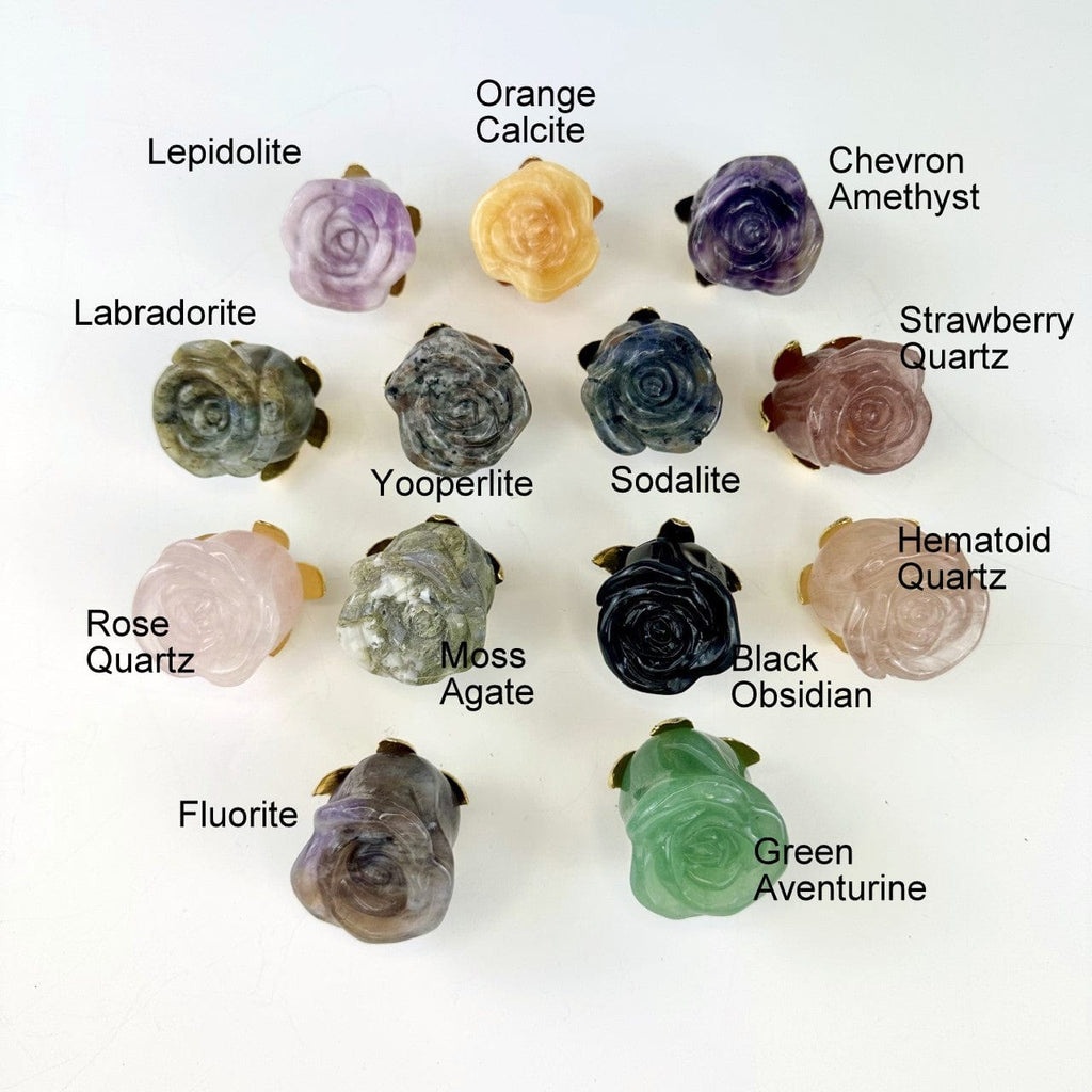 Long-Stemmed Stone Rose (Multiple Stones Available)