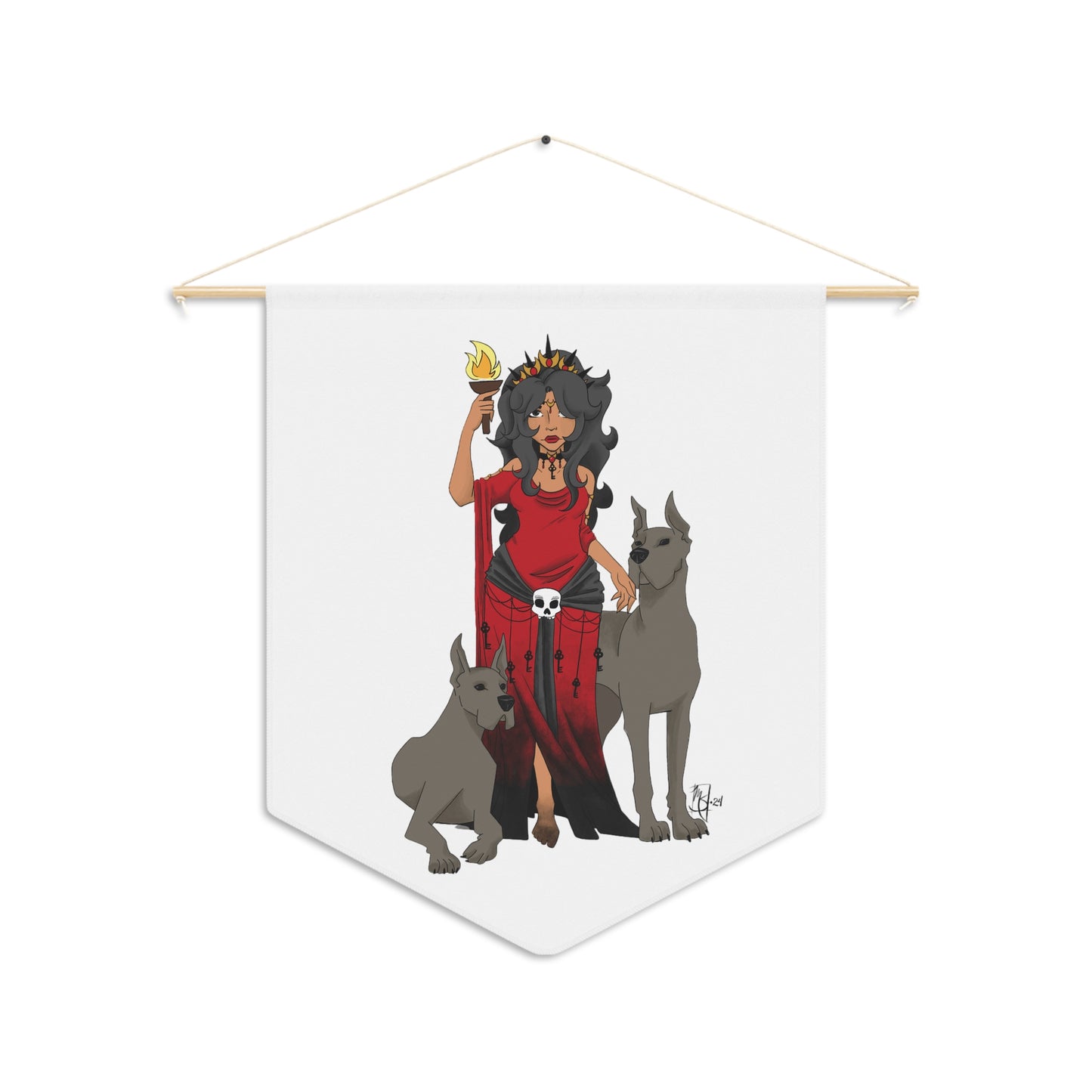 Hekate and Her Hounds Wall Hanging