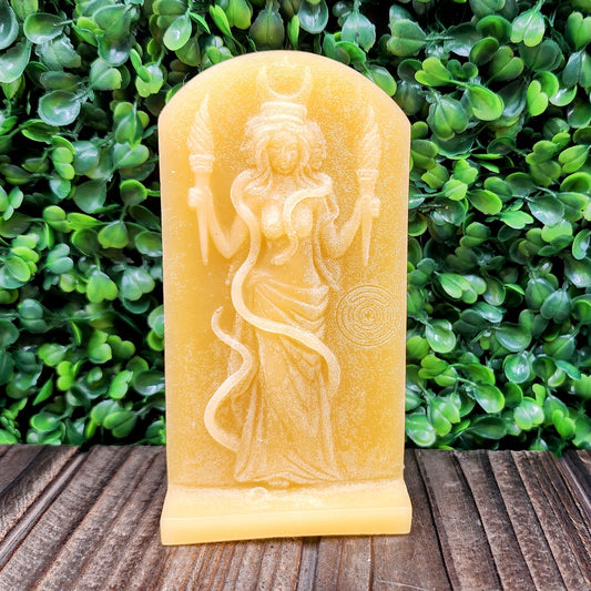 Handpoured Beeswax Hekate Altar Icon/Statue