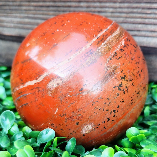 Red Jasper Sphere One Of A Kind Piece - 4 Inch Diameter