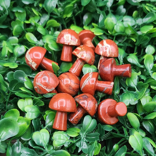 Red Jasper Stone Mushroom