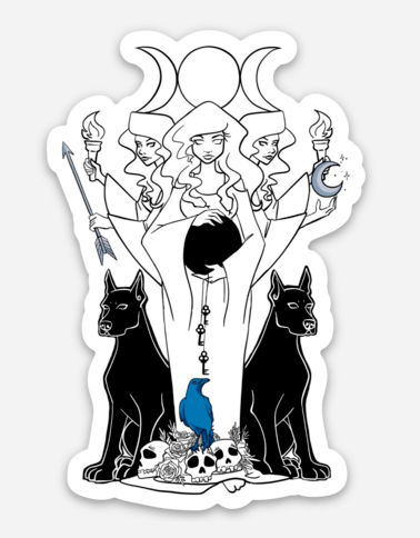 Hekate Triformis (Artemis-Hekate-Selene) Vinyl Sticker