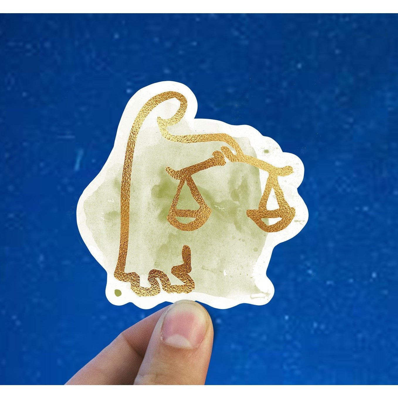 Watercolor Libra Vinyl Sticker