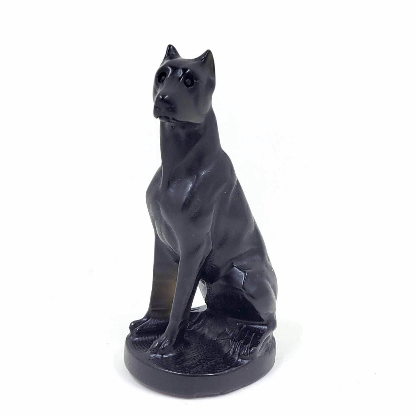 Hand-carved Black Obsidian Hound