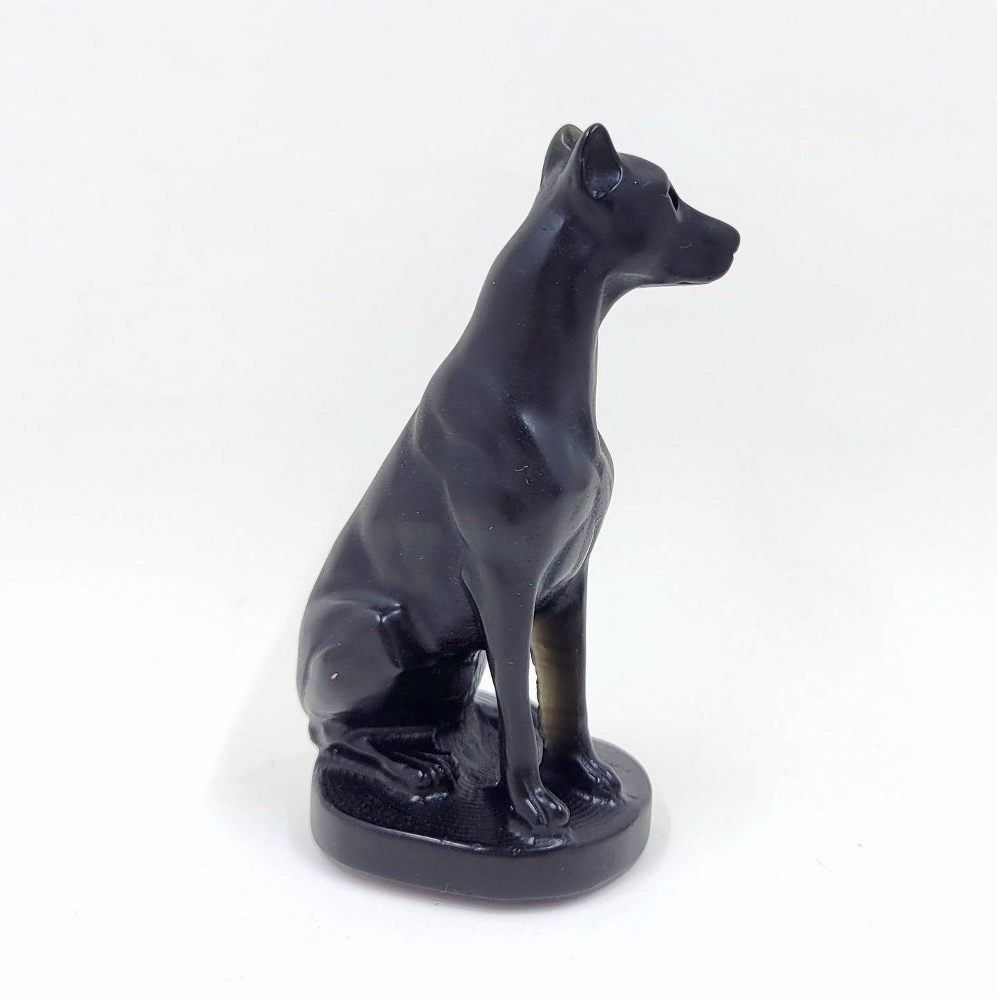 Hand-carved Black Obsidian Hound