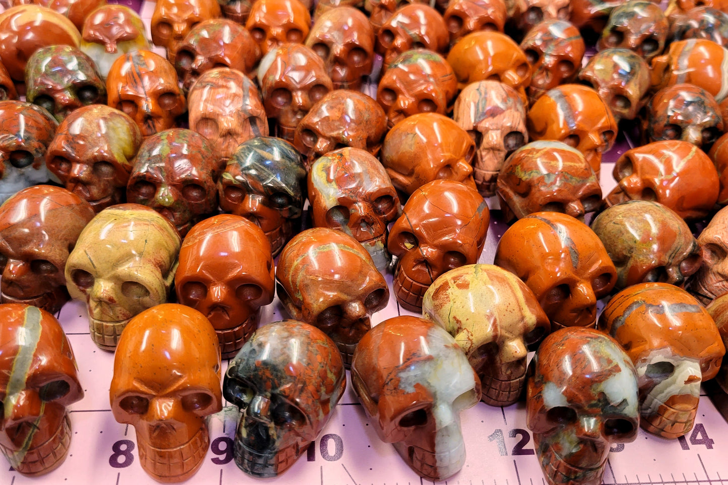 Red Jasper Skull