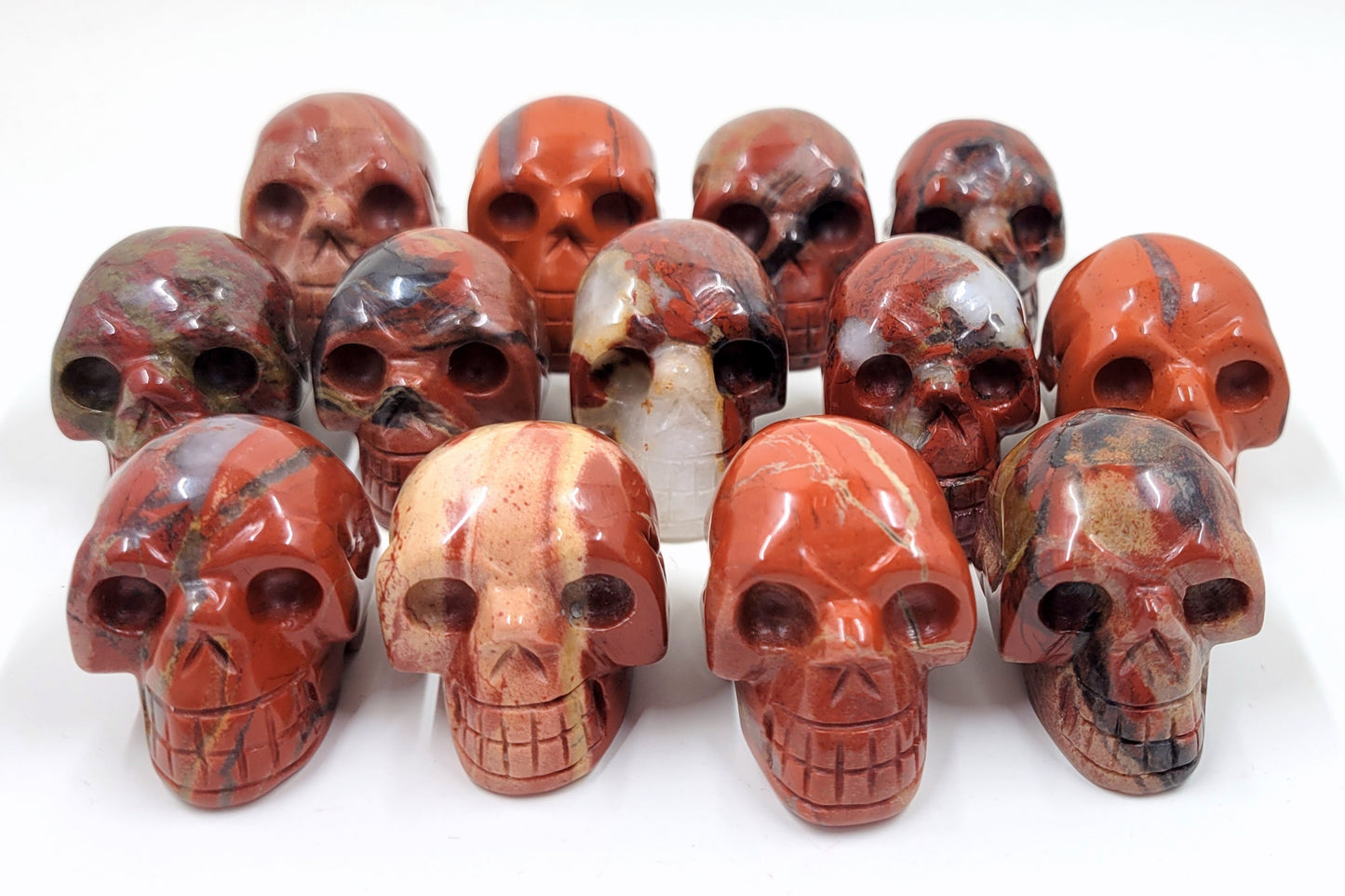 Red Jasper Skull