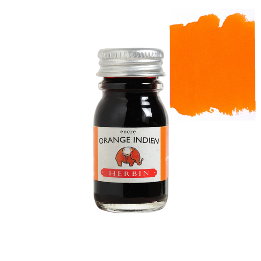 Orange Indien (Indian Orange) Herbin Fountain Pen Ink 10ml