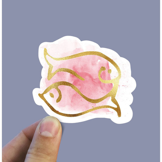 Watercolor Pisces Vinyl Sticker