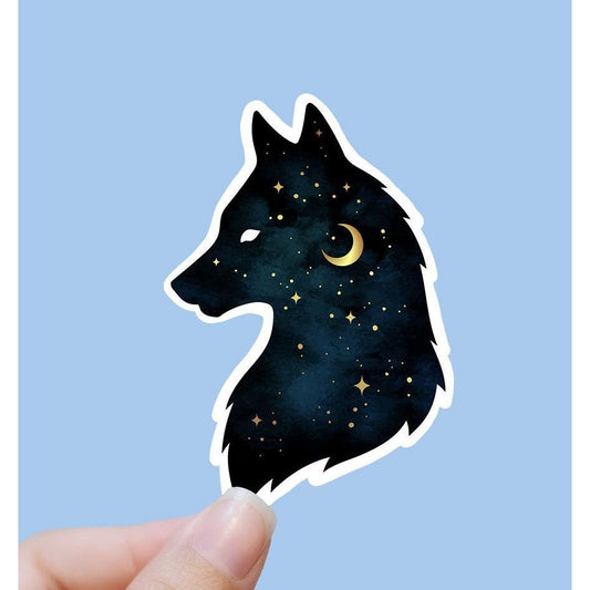 Moon Wolf Vinyl Sticker