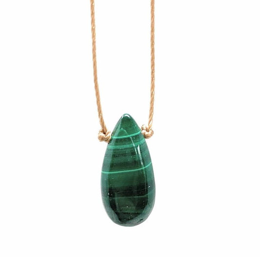 Malachite Teardrop Necklace