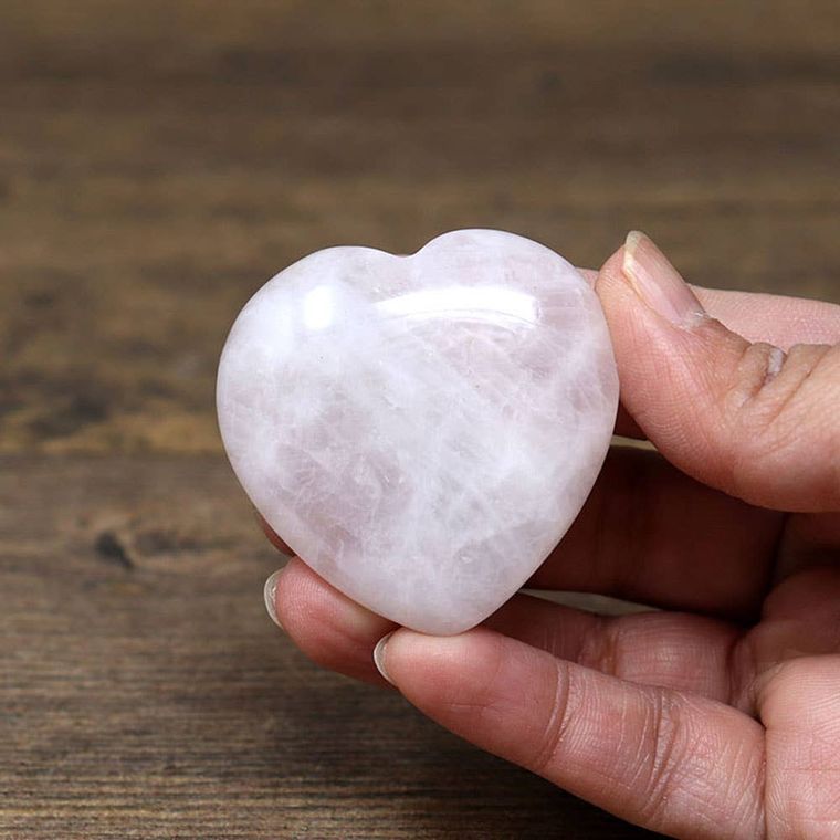 Rose Quartz Puffed Heart