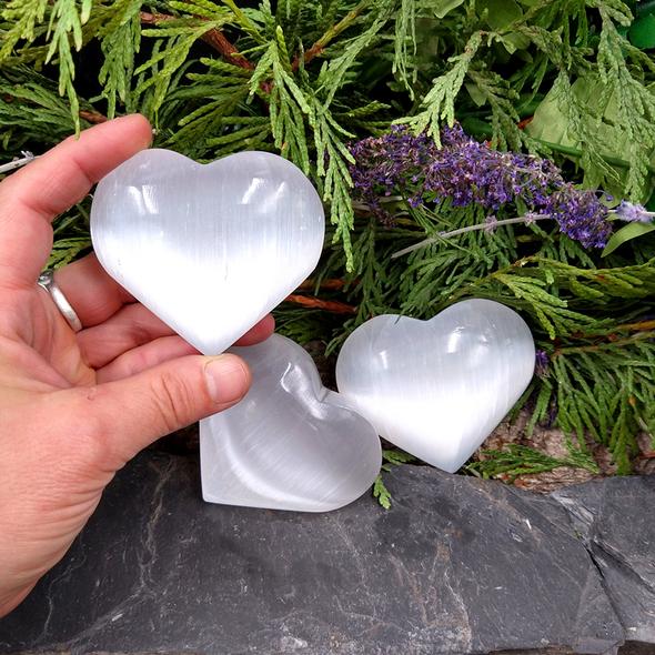 Selenite Satin Spar Heart