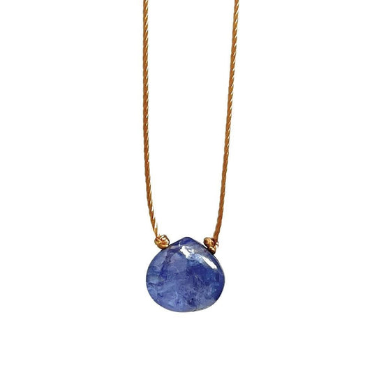 Tanzanite Smooth Teardrop Necklace