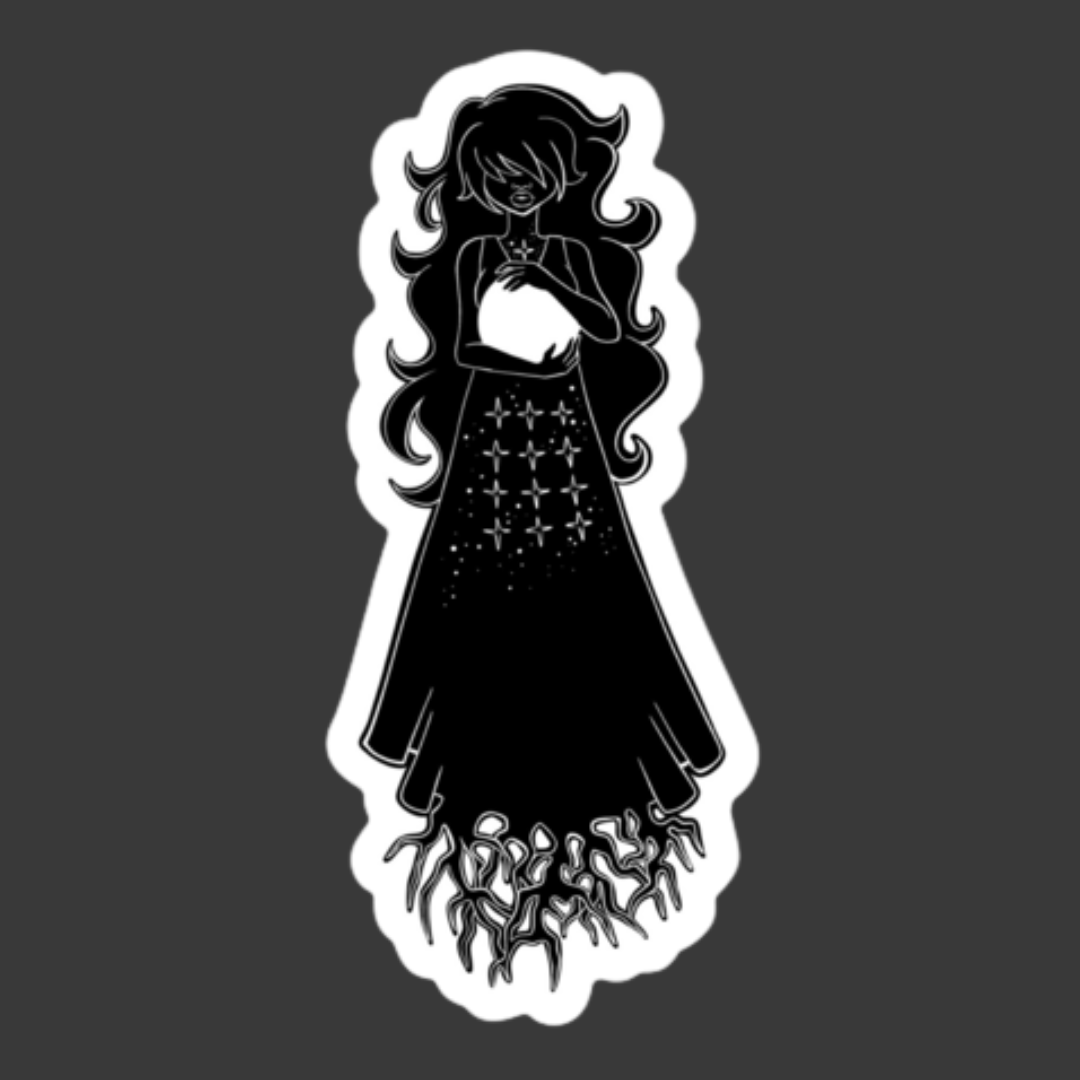 Healing Moon Goddess Vinyl Sticker