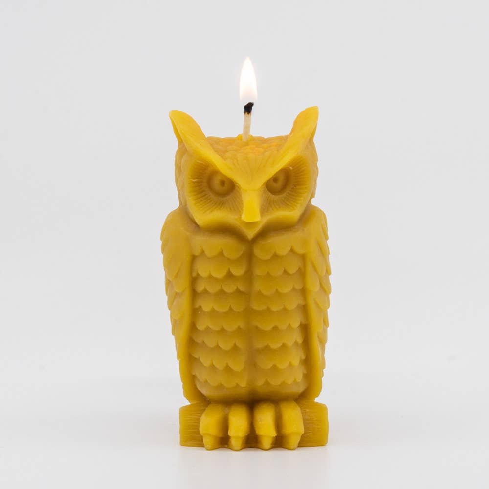 Beeswax Owl Candle