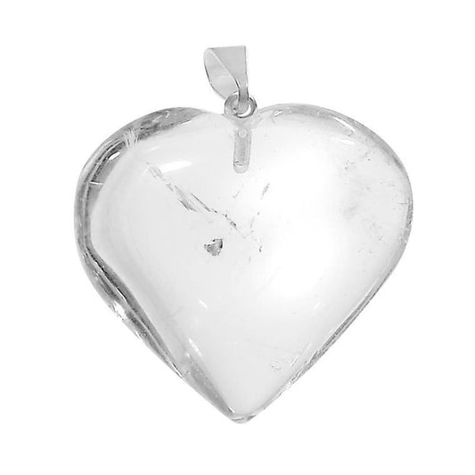 Clear Quartz Heart Pendant