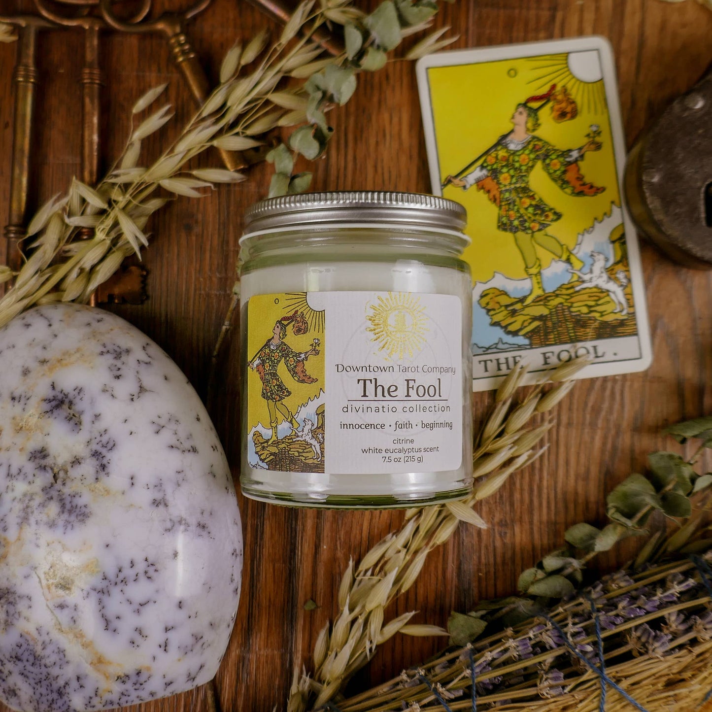 Fool Major Arcana Tarot Candle - 9oz / 35 Hour Burn Time