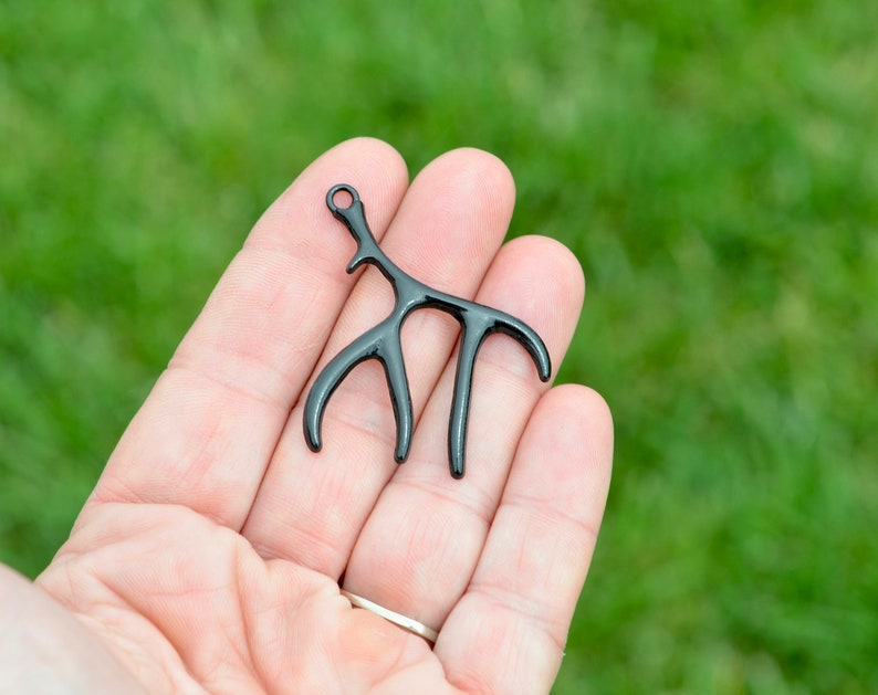 Black Antler Pendant Charm