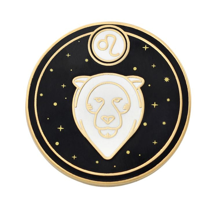 Leo Enamel Pin