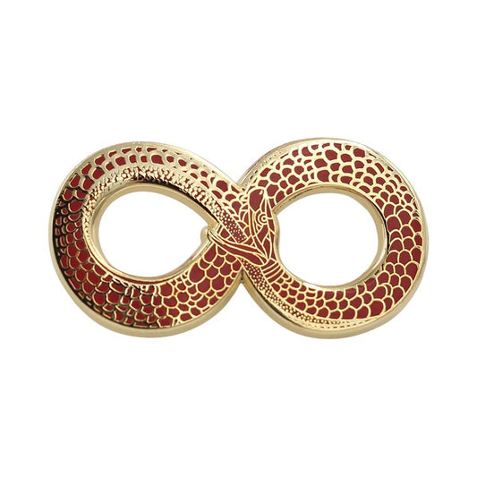 Red & Gold Ouroboros Enamel Pin