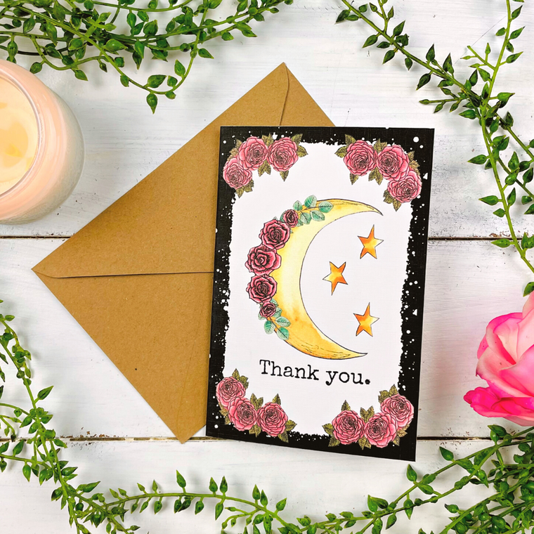 4x6 Moon Thank You Card (Nomad Moon Magic)