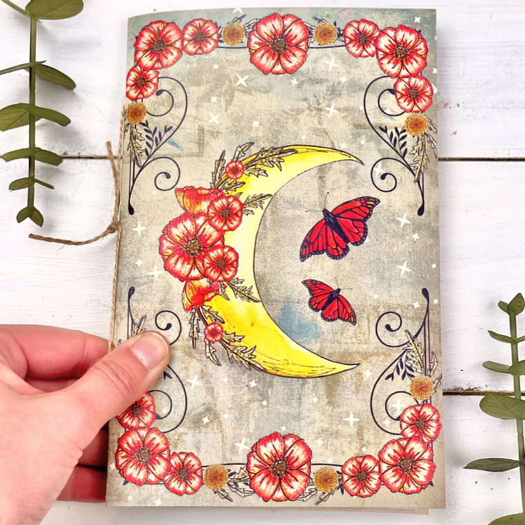 Handmade Witchy Botanical Moon Journal (Nomad Moon Magic)