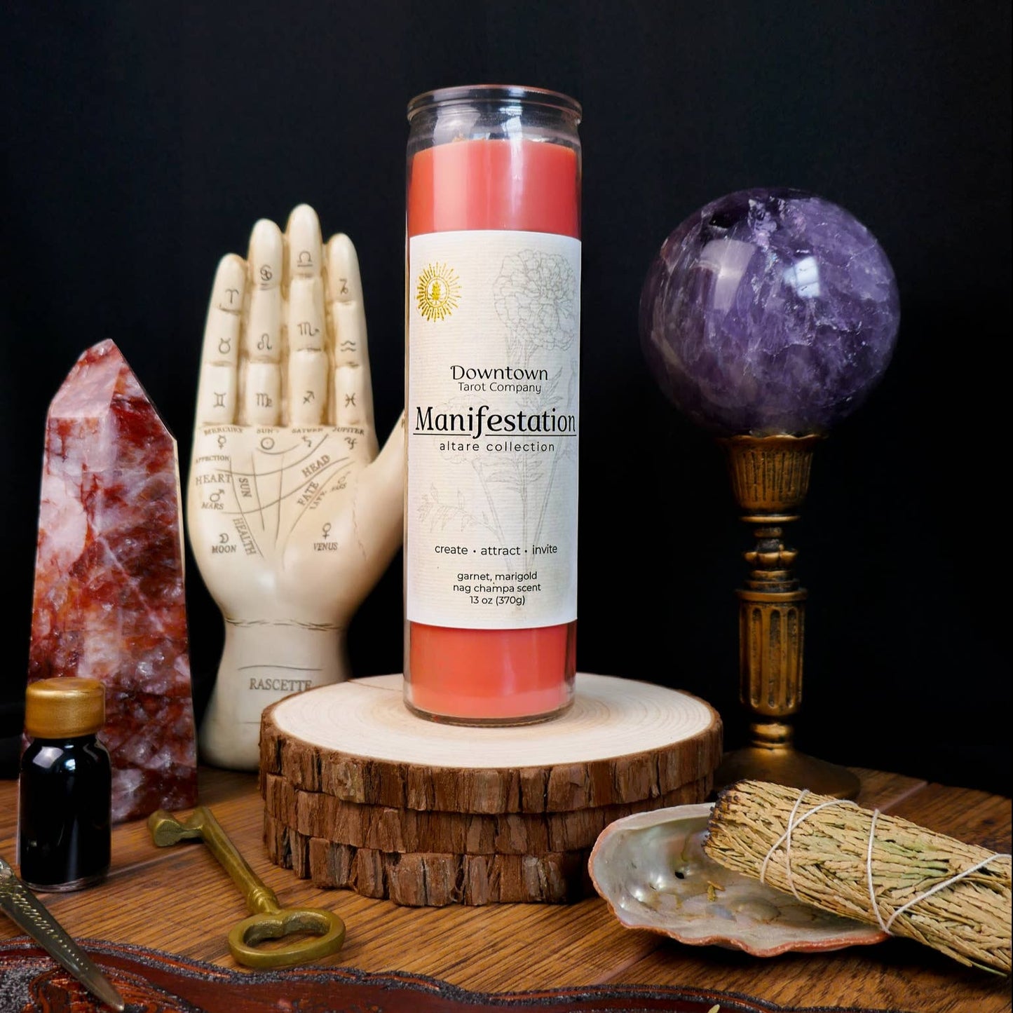 Manifestation Altar Candle - 16 oz / 100 Hour Burn Time