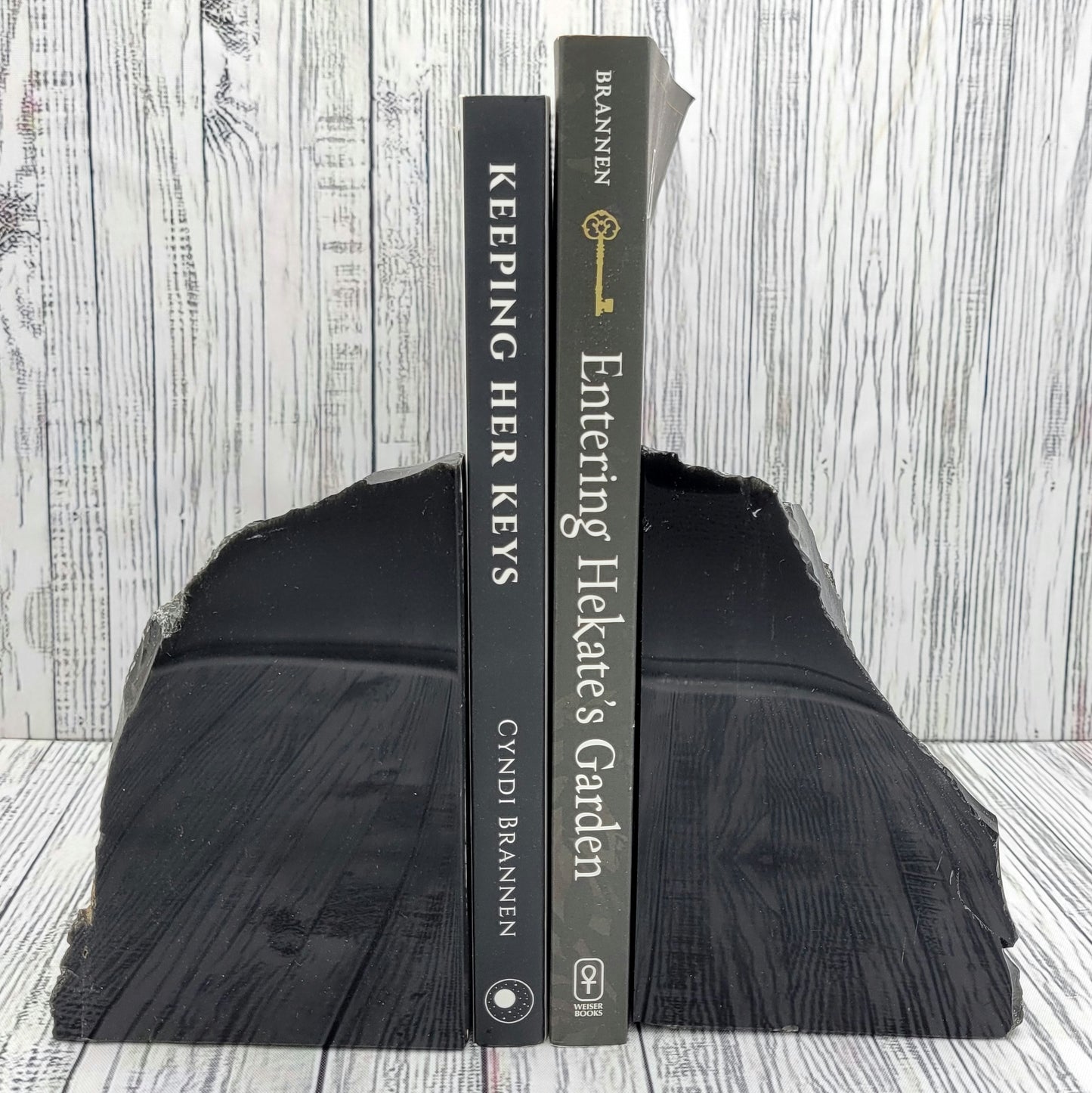 Black Obsidian Bookend Set