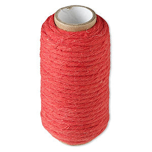 Red 3mm Unwaxed Macrame Cord - 10 yard spool