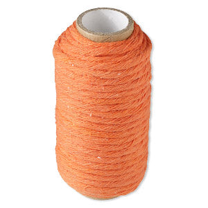 Orange 3mm Unwaxed Macrame Cord - 10 yard spool