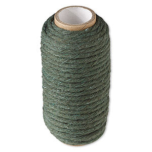 Green 3mm Unwaxed Macrame Cord - 10 yard spool