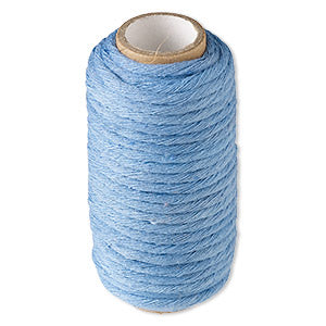 Blue 3mm Unwaxed Macrame Cord - 10 yard spool