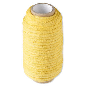 Yellow 3mm Unwaxed Macrame Cord - 10 yard spool