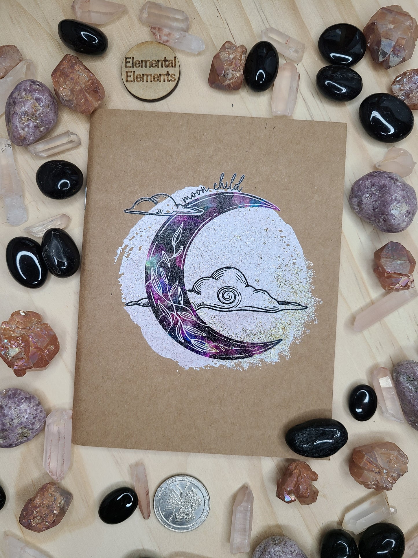 Moon Child Pocket Notebook - Elemental Elements Notebooks