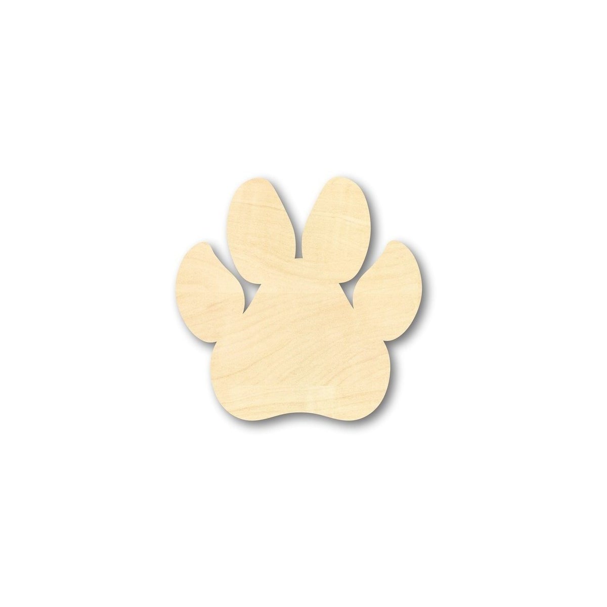 Laser-Cut Wood Dog Paw